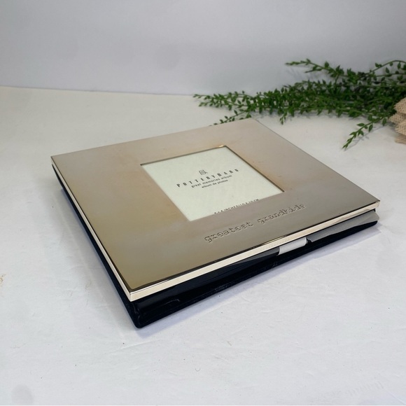 Pottery Barn GREATEST GRANDKIDS Silver Frame Photo Memories Album 8.5" x 7" NWOT - Picture 1 of 10
